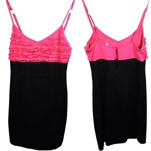 Do & Be Boutique Combo Hot Pink Ruffle Top Dress